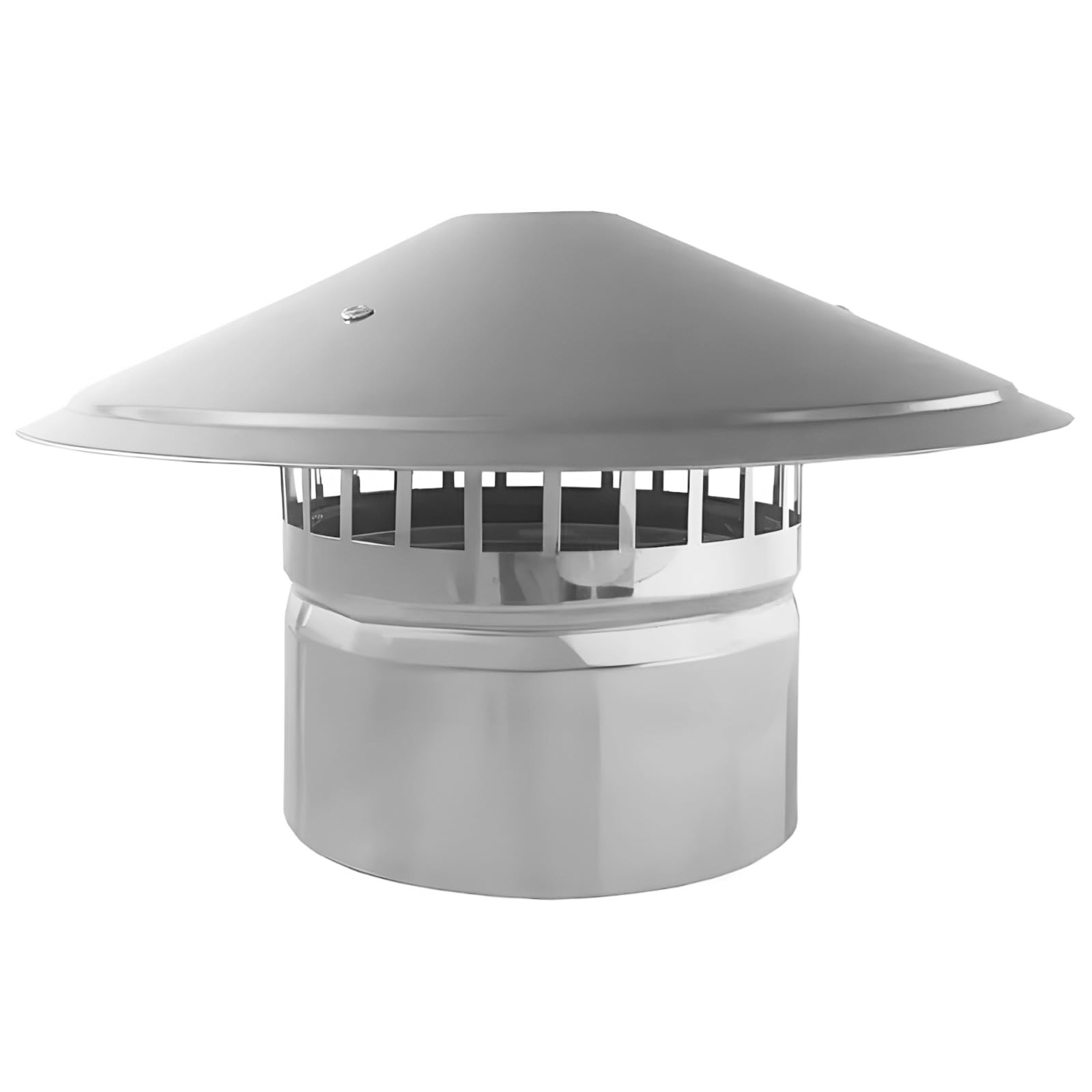 Cubierta de chimenea de acero inoxidable con malla, tapa de chimenea de 6 pulgadas, protector de pantalla de chimenea, deflector cónico de lluvia