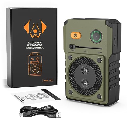 Bubbacare Anti Bell Gerät Hunde, Ultraschall Antibell für Hunde mit 3 Modi bis zu 50FT Wirksame Kontrolle Bereich, IPX4 Wasserdicht Antibell Ultraschall Gerät für den Außen und Innenbereich