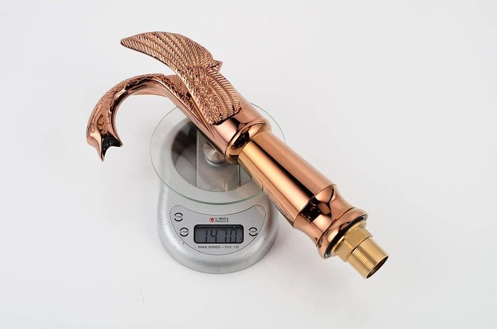 🔥 Greenspring Vessel Sink Bathroom Faucet Swan Single Hole Single Handle Antique Copper Tall Waterfall Lavatory Vanity Basin Mixer Tap Include with Pop Up Drain Without Overflow Supply Line Lead-Free