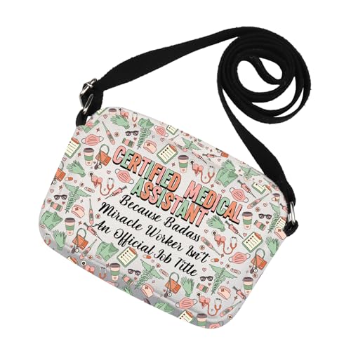 MNIGIU Funny Certified Medical Assistant Gift CMA Crossbody Bag for Medical Assistant New Nurse