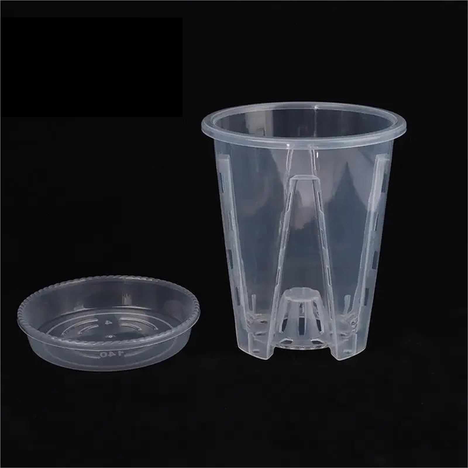 Przezroczyste plastikowe rośliny Przezroczyste doniczki na storczyki 5 szt. 10-14cm(14CM)