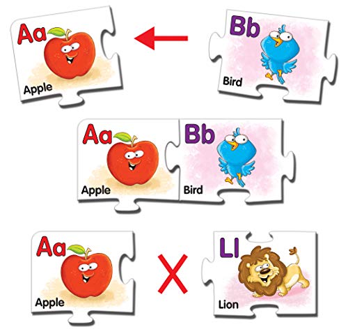 Image of Frank Alphabet Floor Puzzle (28 Pieces) - Early Learner Jigsaw Puzzle with Alphabets, Images for Kids 3 Years and Above - Fun & Educational Toys and Games - 10161
