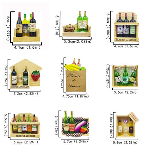 Set de 10 Imanes Decorativos en Forma de Botella de Vino miniatura 4
