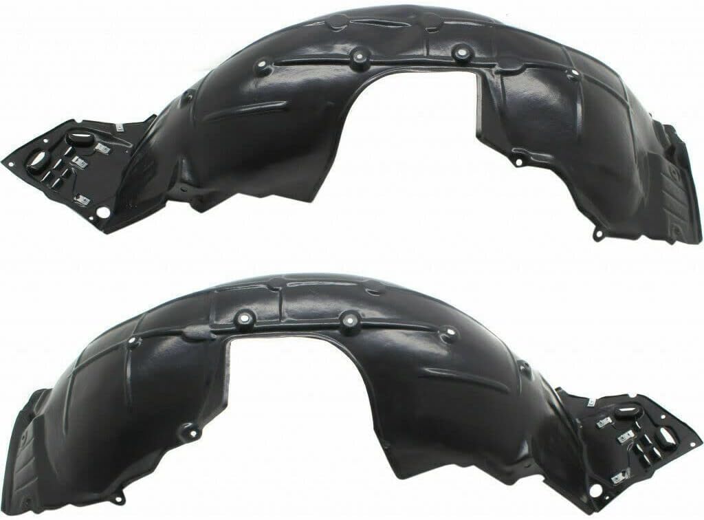 Front Fender Liner Splash Shield Set Plastic With Extension Sheet For 2013-2018 Toyota Avalon Direct Replacement