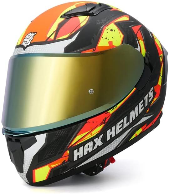 HAX Casco de motocicleta de cara completa de obsidiana con doble visera para adultos, para motocicleta de calle, con pinlock listo para pinlock,