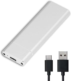 USB C SSD Enclosure, M.2 NGFF High Speed Transfer USB3.1 Gen1 5Gbps Gen2 10Gbps Type C Metal SSD Enclosure, for M.2 NGFF (2230/2242/2260/2280), for Win 7/10, for iOS Computer Laptop(Silver)