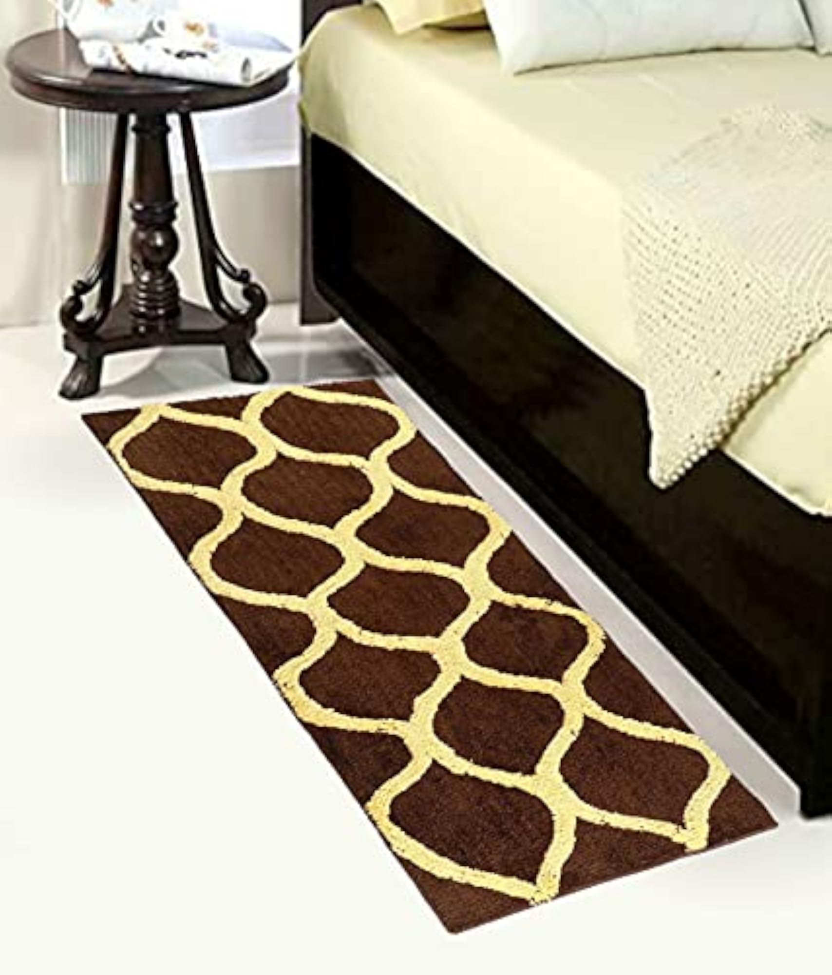Anti-Slip Bath Mat Microfiber Soft, Brown