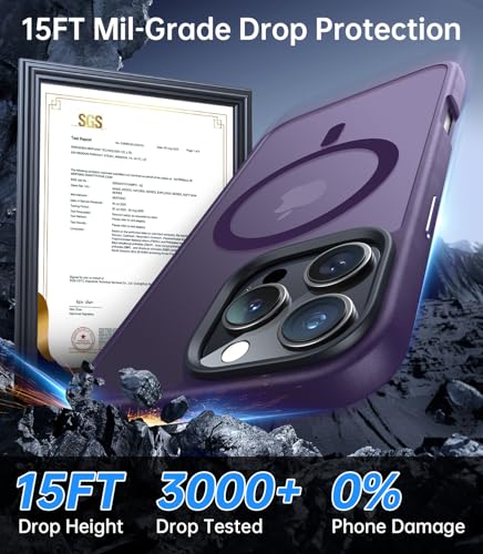 Coque iPhone 16 Pro antichoc violette pour protéger votre écran