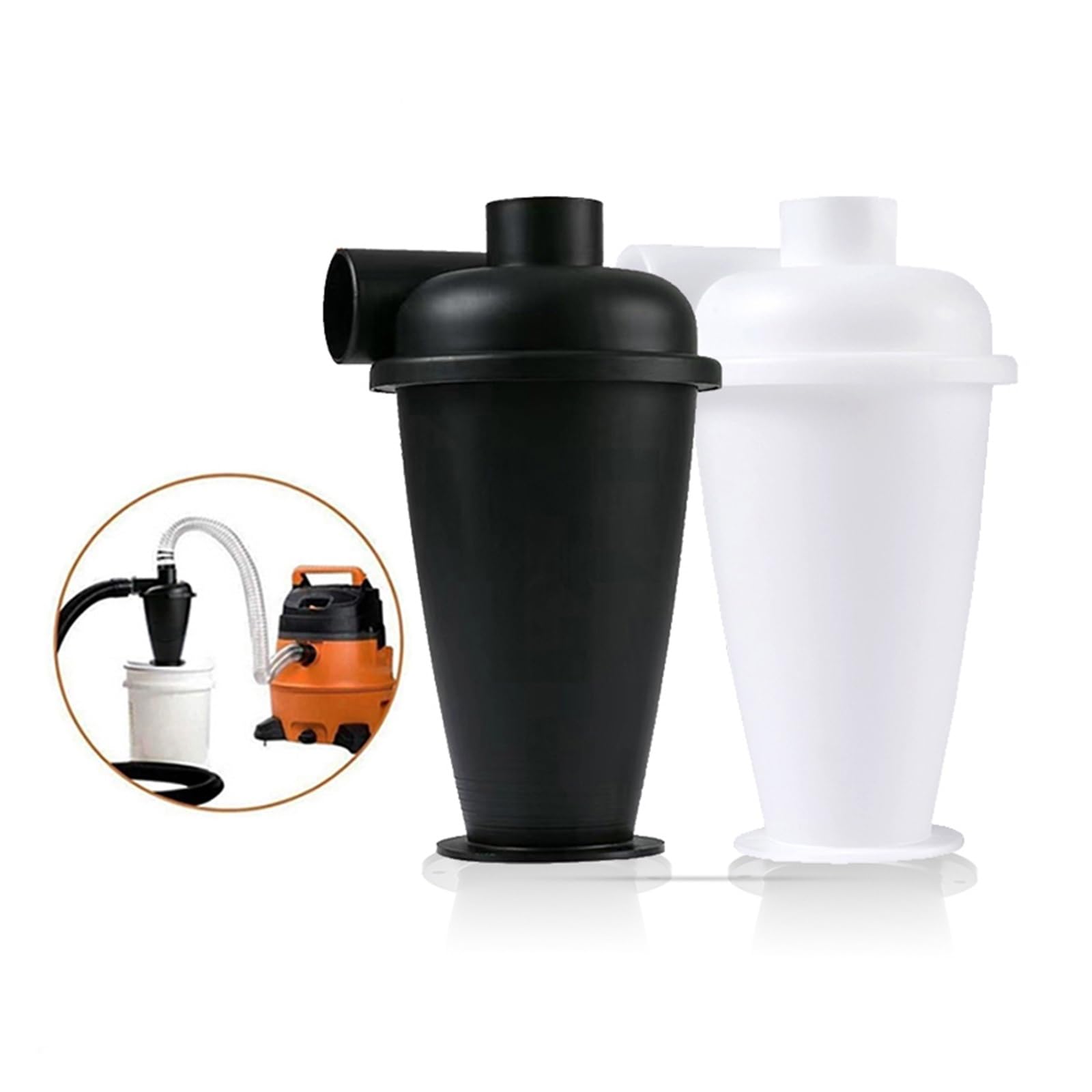 SUPENG Kompatibel mit Zyklon-Staubsauger. Staub-Deputy-Zyklon-Abscheider-Set, kompatibel mit Nass-/Trocken-Werkstatt-Staubsaugern (Color : Bianco)
