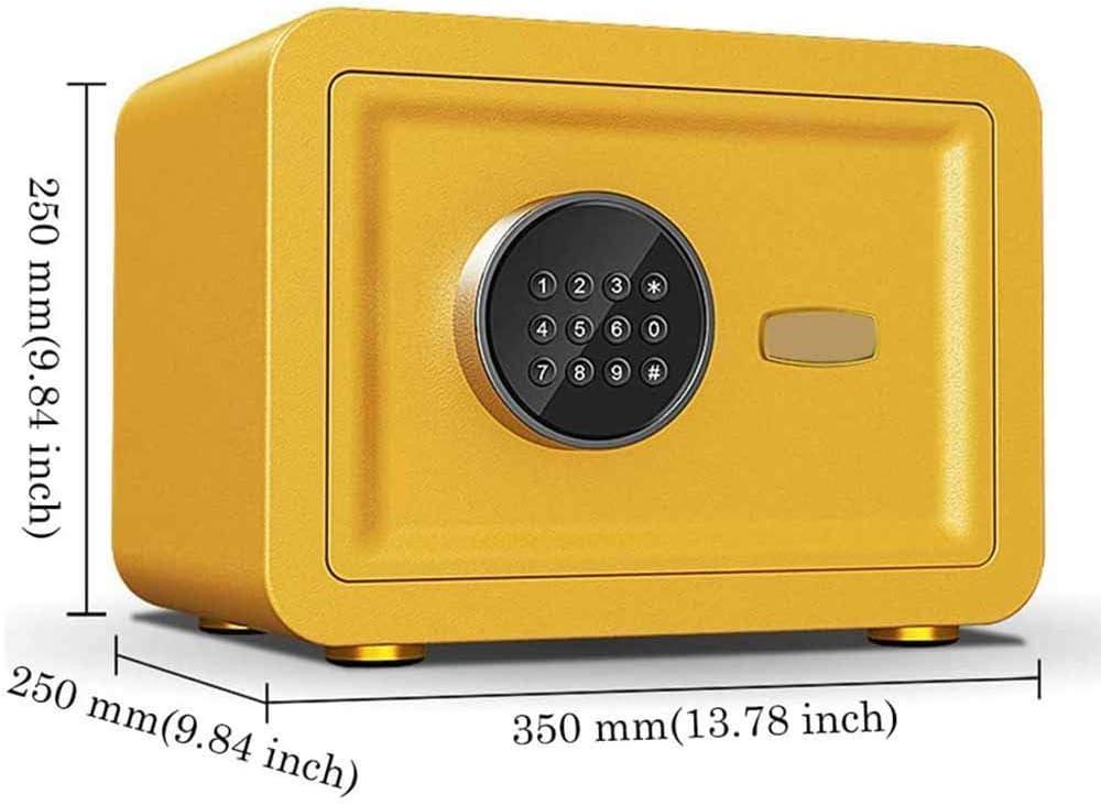 Security Digital Keypad Box, Small fireproof waterproof Electronic Depository Safe with Removable Interior Shelf, for Home Hotel Office,6