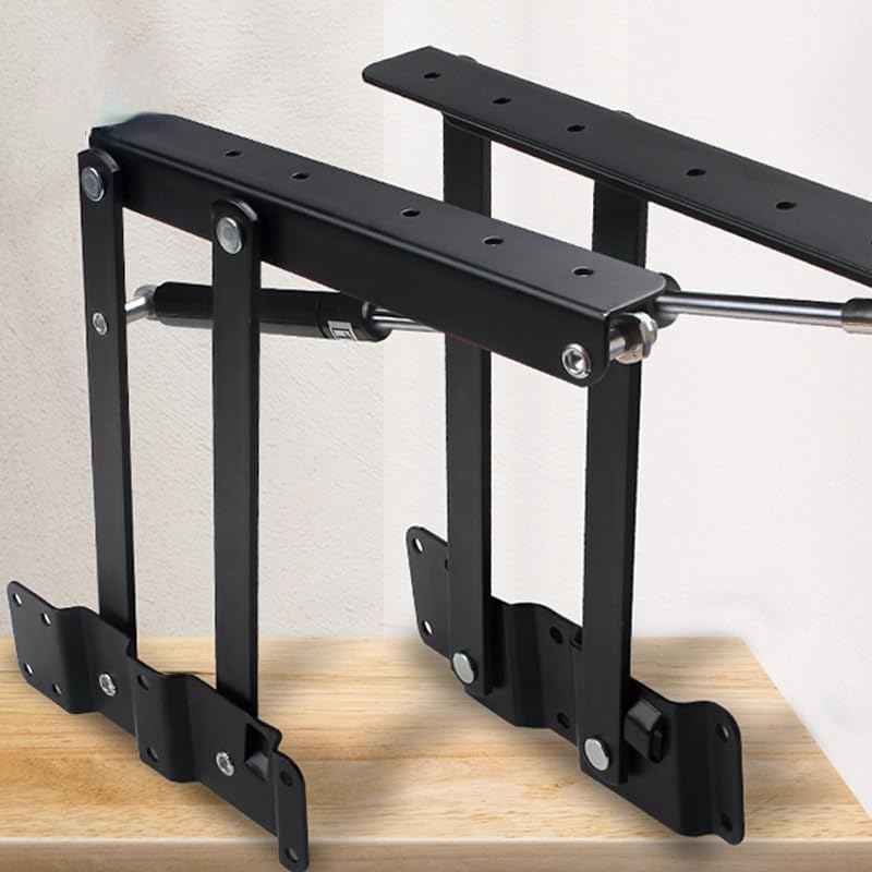 2PCS Folding Table Hinge Hydraulic Fold Lift Up Top Mechanism Lifting Shelf For Coffee Computer Table Hinge Furniture Hardware - (Color: Hydraulic 130N)