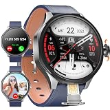 W & O Smart Watch for Men with SIM Card and Camera, Android Smartwatch Phone, 1.73' AMOLED, 180° Rotating Camera,3GB+32GB, Call & Text Without Phone,GPS,Fitness Tracker,Sleep Monitoring(Silver)
