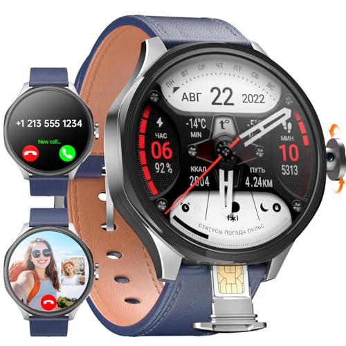 W & O Smart Watch for Men with SIM Card and Camera, Android Smartwatch Phone, 1.73