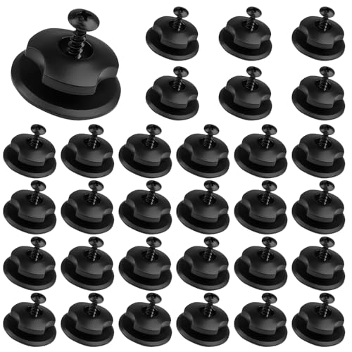 HEOUCH 30 Pièces Crochet de Bâche Ronds, Attache Bache, Trailer Tarpaulin Bracket, Pas de Bords Tranchants, Convient pour Les Bâches de Voiture, Les Tentes...