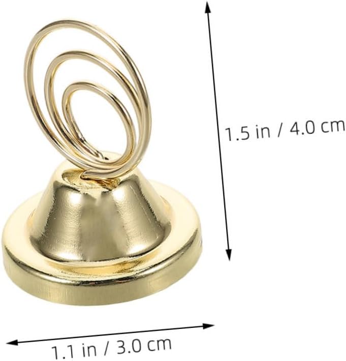 Alipis 12pcs Practical Memo Clip and Table Holders for Weddings Parties and Events Metal Photo Stand for Displaying Table Cards and Pictures