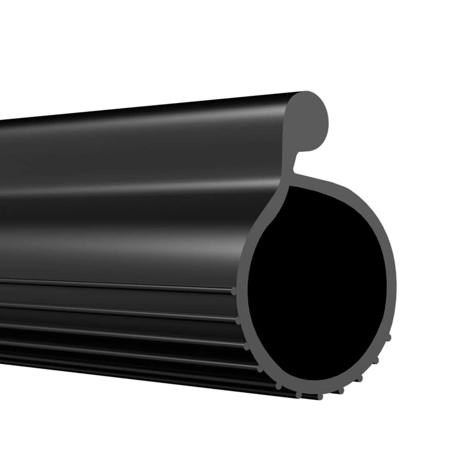 3m longueur, 0.5cm P Bulb Garage Door Seals Bottom EPDM Rubber Bottom Weather Garage Door Stripping Seal Replacement, Sceau pour porte de garage à canal unique, Noir