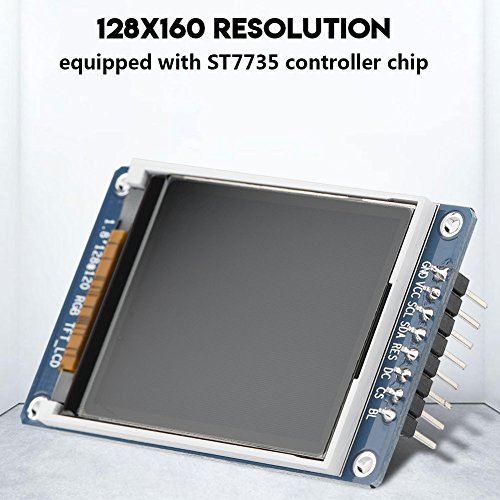 Image of Bewinner 1.8inch LCD Display Module, TFT Screen Module 128 x 160 Resolution Onboard Driver ST7735 SPI Interface, Full-Color LCD Screen Display Controller Module