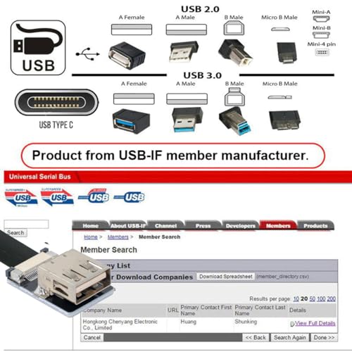Cable USB 2.0 Type-A Macho a Hembra 1.0 m plano miniatura 7
