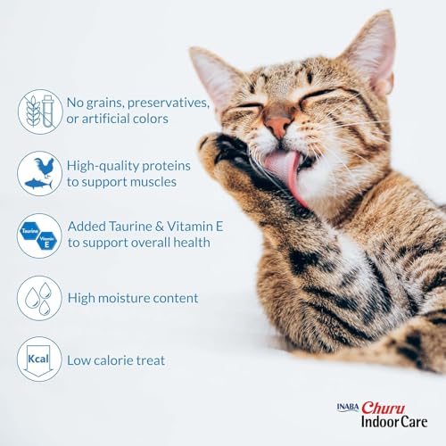 INABA Churu for Cats, Functional, Creamy Lickable Purée Cat Treat for Indoor Care and Hairball Control with Taurine & Vitamin E, 0.5 Ounces Each, 48 Tubes (4 per Pack), Chicken Recipe - image 5