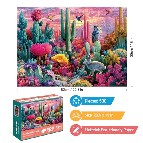 Puzzle de 500 piezas Animales del Desierto 14+ Anos miniatura 2