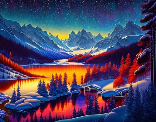 Affiche cascade et neige pour salon zen avec la toile SERENDIPITP
