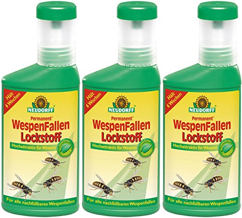 Preisvergleich Produktbild 3 x 250 ml Neudorff Permanent WespenFallen Lockstoff
