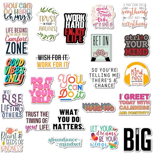 Image of WallDesign Life Inspiration Fridge Magnet Set - Motivational Designs for Daily Use, Durable Magnets, for Inspiration (Set of 23)