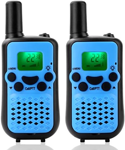 Durable Walkie Talkies for Kids Playing Games 2 Way Radio 3KM Range Interphone,Back-lit LCD Screen and Strengthen VOX Free Your Hands Blue
