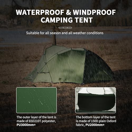 Carpa de camping 4 estaciones para 2 personas Windhike miniatura 7