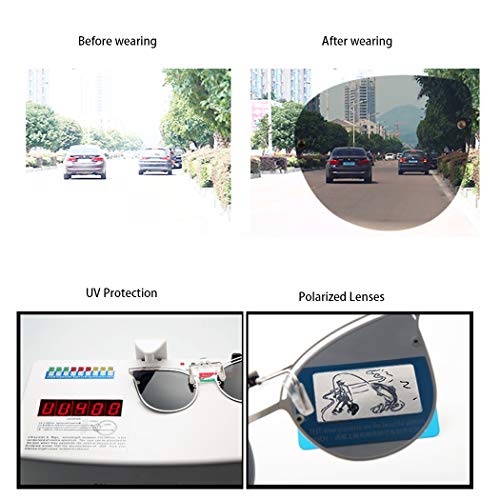 Image of Polarized Clip on Sunglasses over Prescription Glasses Anti-Glare UV Protection Cat Eye Flip up Clip-on Eyeglasses