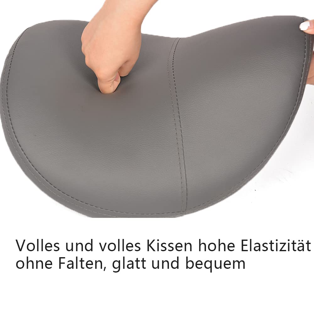 Mingone Sattelhocker Ergonomischer Bürohocker 360° Drehbarer Hocker Arbeitshocker Sattelstuhl Höhenverstellbarer Friseurhocker mit Rollen Grau