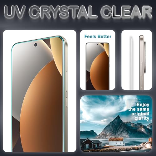 Image of FIRST MART UV Tempered Glass for Redmi Note 15 Pro Plus, 9H Full-Glue Curved Screen Protector, HD Clear, Fingerprint Compatible, UV Lamp Included