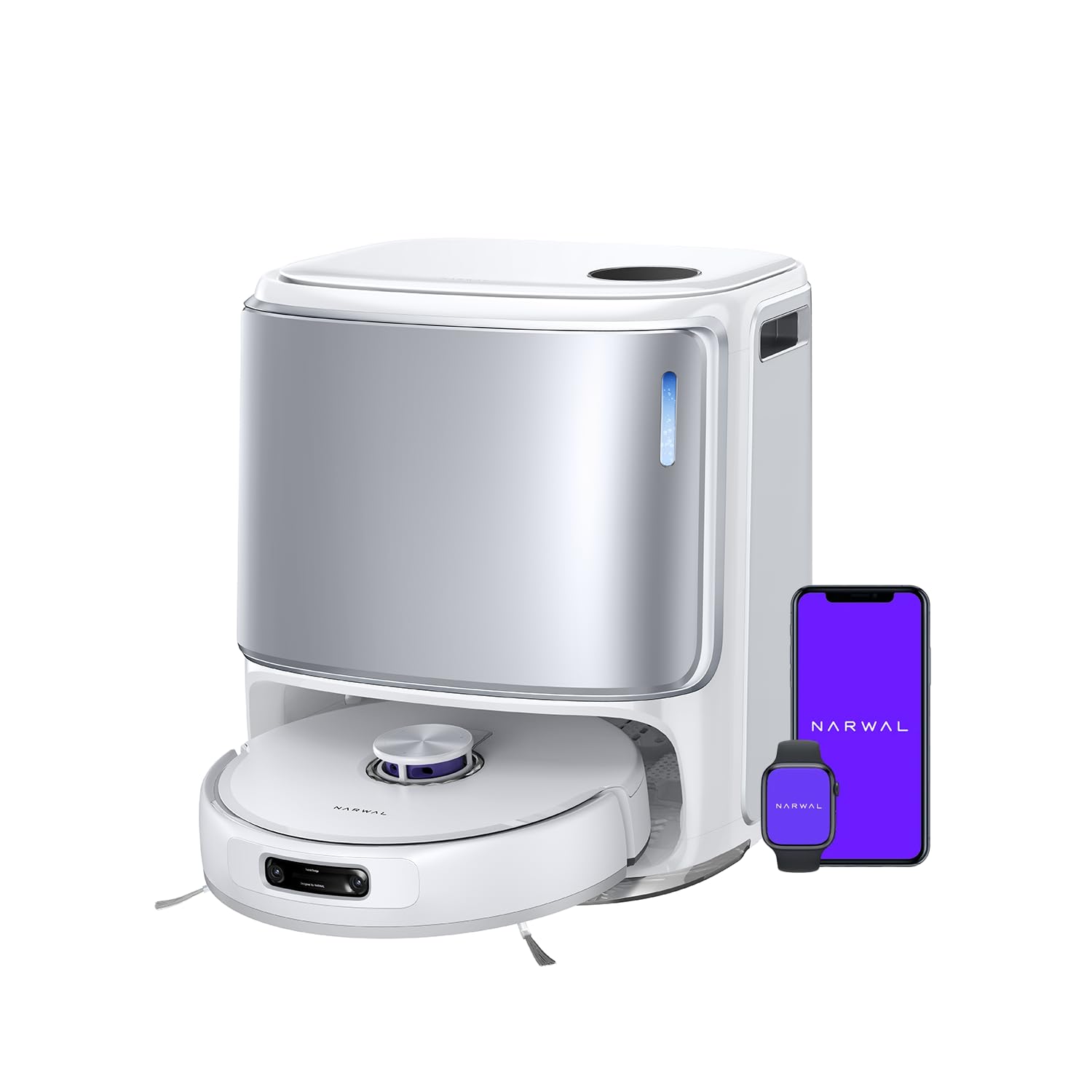 NARWAL Freo Z10 Ultra Robot Vacuum and Mop Combo, Dual RGB Cameras and Chips, AI Avoidance, 8N Corner to Edge Deep Cleaning, Dry-Wet Separation, 18000Pa, Hot Water Wash & Self-Emptying, White-image-20