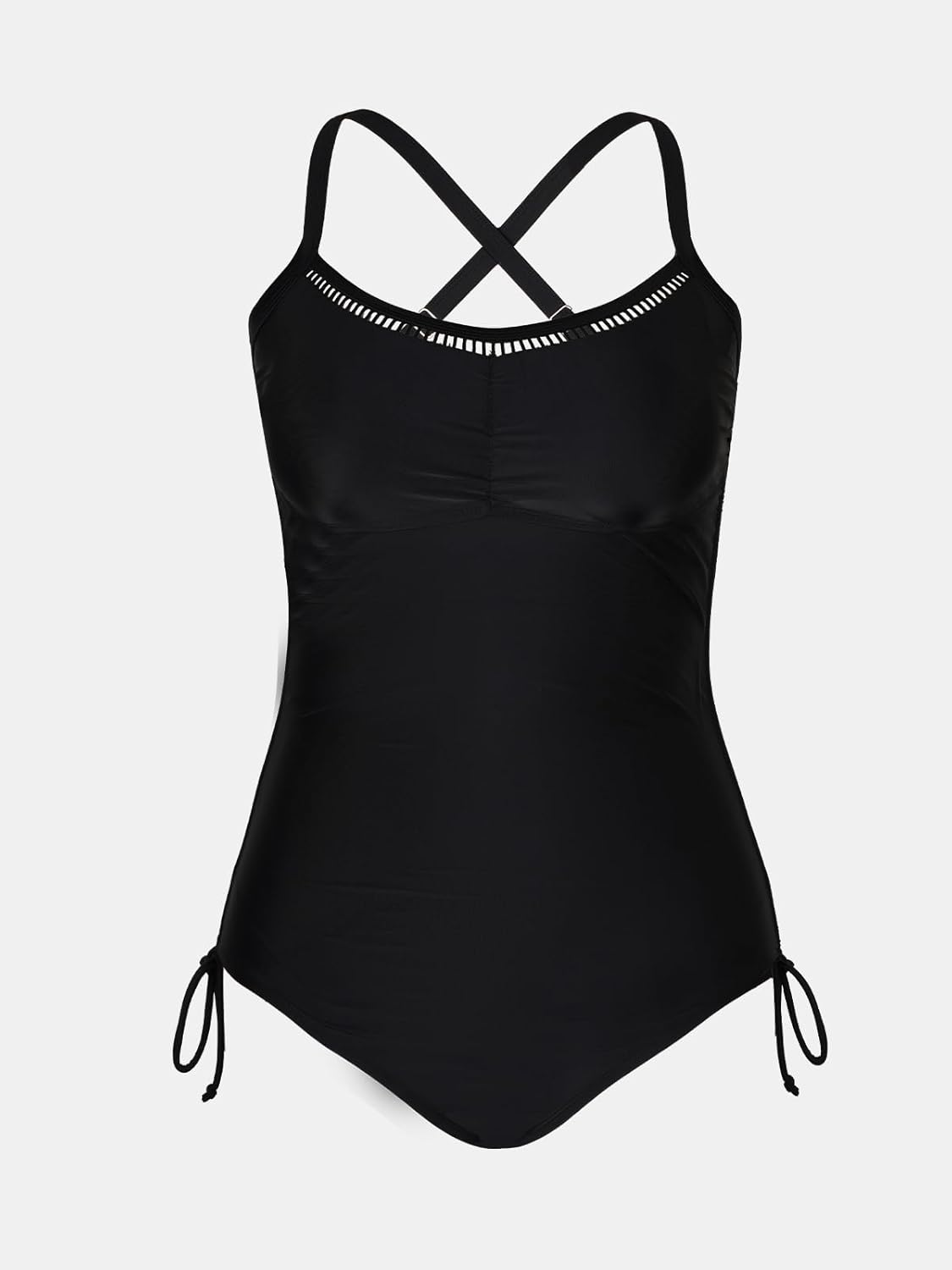 CUPSHE Plus Size Women's One Piece Bathing Suit Scoop Neck Swimsuit Cutouts Side Drawstring Adjustable Straps - Image 6