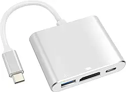 Adaptador USB-C para HDMI 4K, USB 3.0 e Carga PD – Compatível com Notebooks, Portas Tipo-C e Sistema DEX – Melhora sua Experiência Multimídia hub 3 em 1