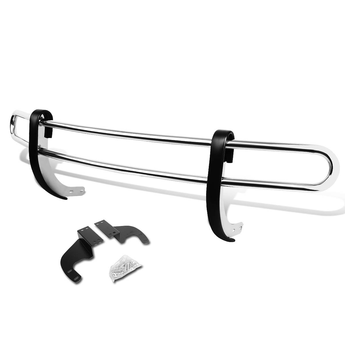 Auto Dynasty Stainless Steel Double Bar Rear Bumper Guard Compatible with Acura MDX 07-13