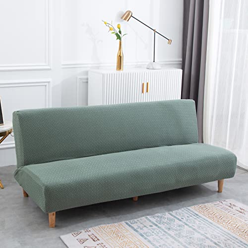Topchances Futon Sofa Bed Cover Armless, Folding Stretch Futon Sofa Covers with No Arms