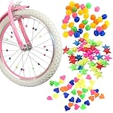 QZKJQDD Fahrrad Zubehör Kinder, Fahrrad Zubehör, Speichen Perlen Kinder, Geeignet für Mädchen und Jungen Fahrradspeichendekoration(108 Stück)