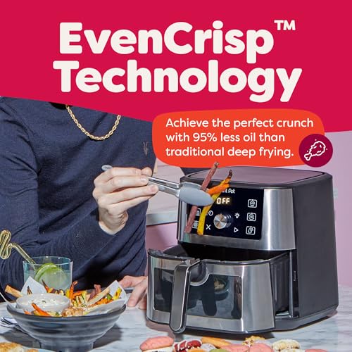 Instant Pot 4QT VORTEX 6-in-1 Mini Air Fryer, Air fry, Bake, Roast, Broil, Dehydrate or Reheat, Stainless Steel, 4 Quarts - image 4