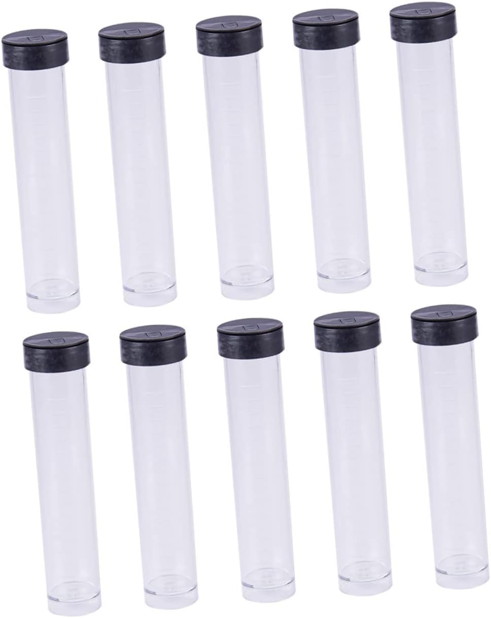 Angoily 30pcs Transparent Beads Storage Containers with Lids Versatile Tubes for Organizing Items Travel-Friendly Impact Resistant