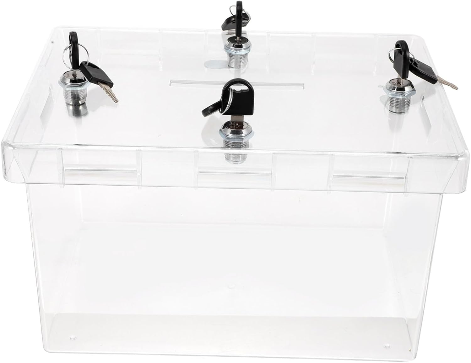 Wedding Card Box with Lock and Keys Acrylic Locking Donation Box for Wedding Reception and Party Message Collection