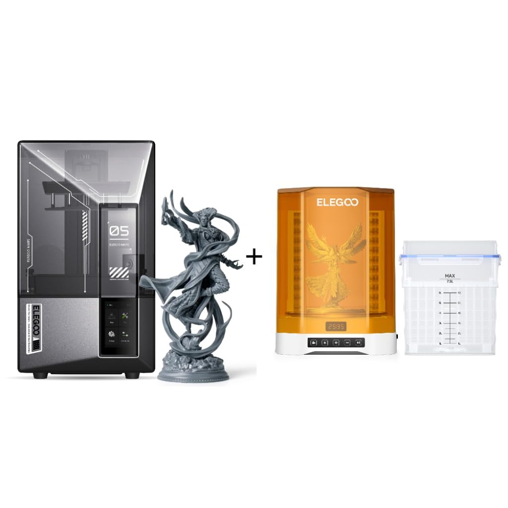 ELEGOO Mercury Plus V3.0 Wash and Cure Macchina y Mars 5 Ultra 9K Stampante 3D Resina
