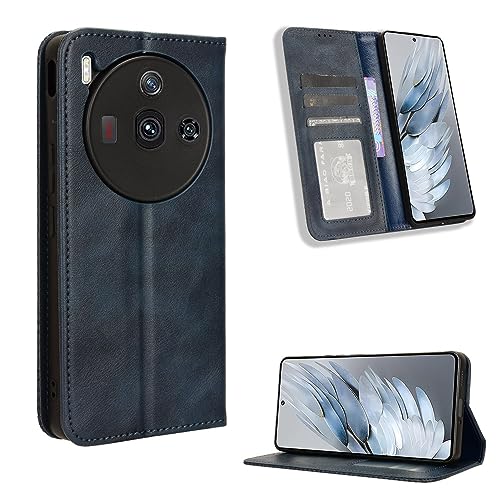 BellaCase Funda ZTE Nubia Z50S Pro 5G [Pata de Cabra] [Ranuras para Tarjetas] [Funda con Tapa magnética] Compatible con el teléfono Inteligente ZTE Nubia Z50S Pro 5G(Azul)