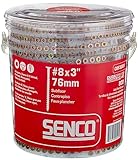 Senco 08F300Y DuraSpin #8 x 3-inch, Wood to Wood Collated Screw, 800 Ct.