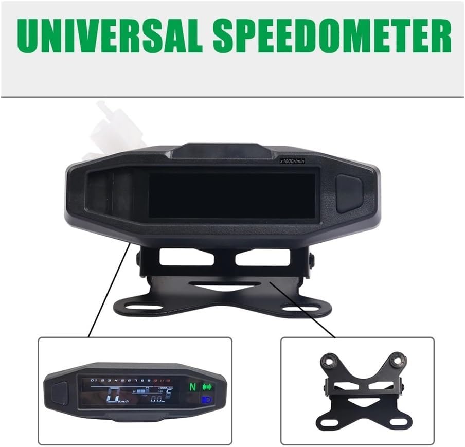 Motorcycle Speedometer Gauge Motorcycle Tachometer Instrument Odometer Dashboard Oil Gauge Digital Dash Indicator for KR200 KR 200