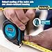 HAZET Tape Measure 2154N-2 I 2 Meter, 6.56 feet, Reduced kinking and Resistant Coating, Automatic retraction Due to Quality Spring and Double Tape Measure Marking