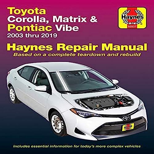 Toyota Corolla 2003 thru 2019 (Haynes Repair Manual)