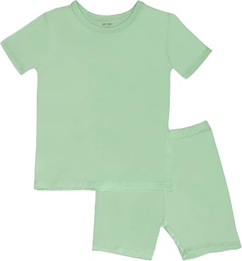 Baby Rayon of Bamboo Short Sleeve Pullover Pajama Set Pink 12-18 Months | Soft Feel, Comfortable Pullover Design, Short Sleeve Two Piece Style, Relaxed Fit for Sleep and Daily Wear