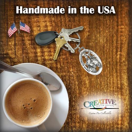 Grand Slam Fish Keychain, Pewter, S035KC, 2”, Bonefish, Tarpon, Permit, 100% Handmade in the USA, Florida Keychain, Bonefish Key Chain, Tarpon Keychain, Permit Key Ring, Fishing Gift, 200 Fish4