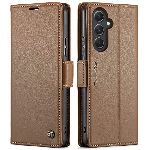 FCOZCKLOM Compatible with Samsung Galaxy A54 Wallet Case with RFID Blocking Card Holder, Kickstand Flip Folio Leather Phone Case Wallet for Samsung Galaxy A54 5G 6.4 inch (Brown)